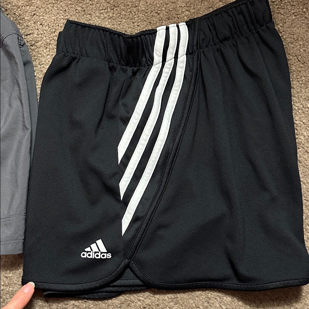 Bundle 2 Adidas Dual Pack Gray and Black Shorts - Picture 9 of 10